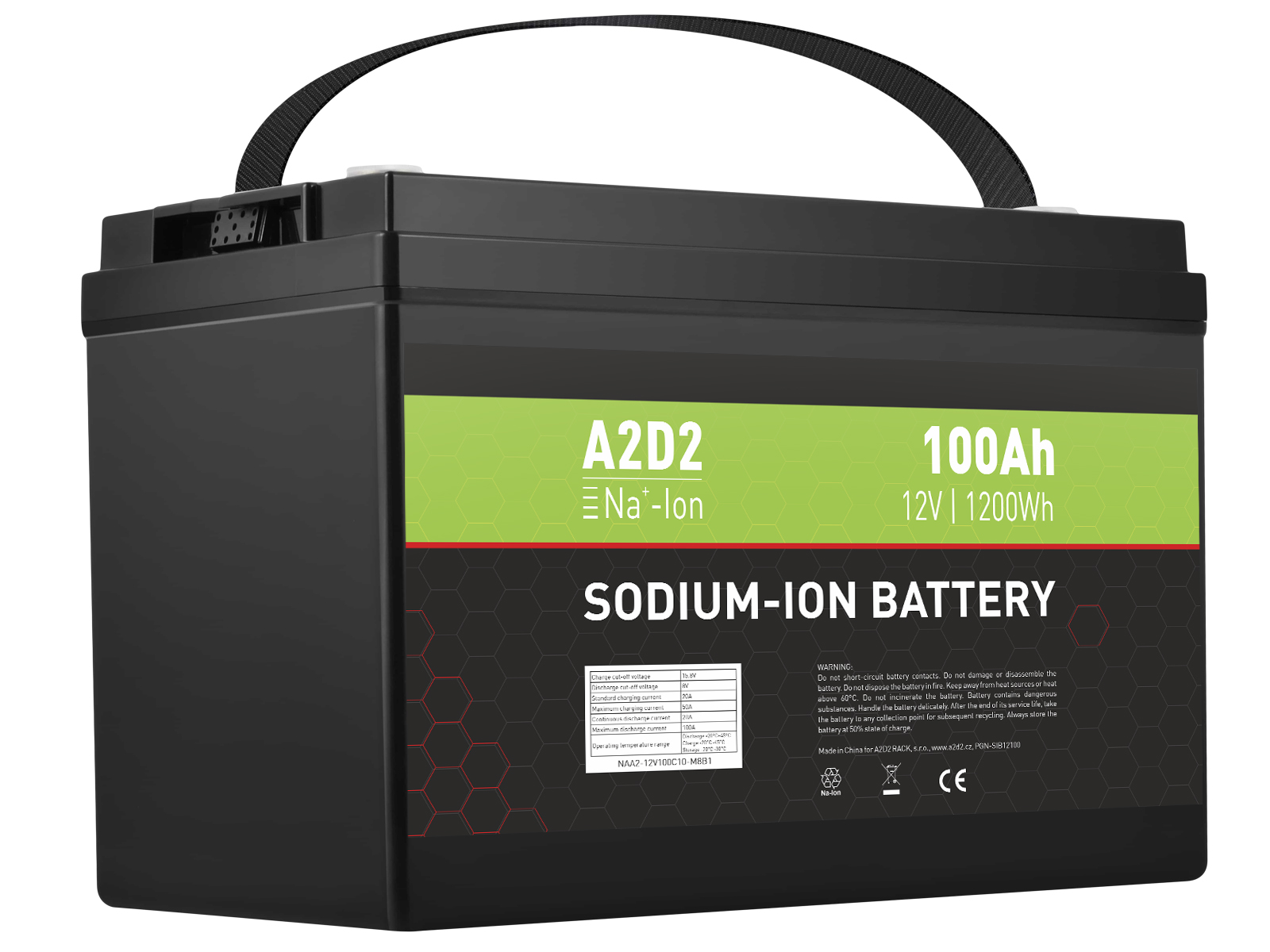 A2D2 baterie Sodium-Ion 12V 100Ah M8